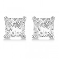 1.00ct. Martini Princess Diamond Stud Earrings Palladium (H-I, SI2-SI3)