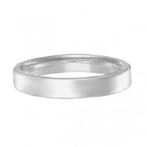 Euro Dome Comfort Fit Wedding Ring Band 18k White Gold (3mm)