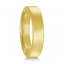 Euro Dome Comfort Fit Wedding Ring Band 14k Yellow Gold (4mm)