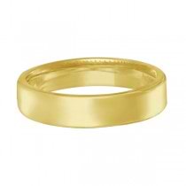 Euro Dome Comfort Fit Wedding Ring Band 18k Yellow Gold (4mm)