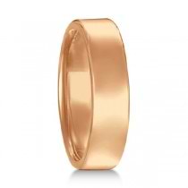Euro Dome Comfort Fit Wedding Ring Men's Band 14k Rose Gold (5mm)