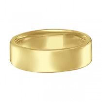 Euro Dome Comfort Fit Wedding Ring Men's Band 18k Yellow Gold (6mm)