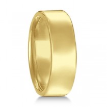 Euro Dome Comfort Fit Wedding Ring Men's Band 18k Yellow Gold (7mm)