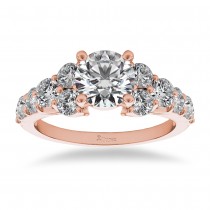 Diamond Engagement Ring Luxury Setting 14k Rose Gold (1.00ct)