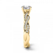 Diamond Infinity Twisted Engagement Ring 14k Yellow Gold (0.22ct)