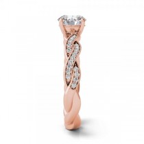 Diamond Twisted Bridal Set Setting 14k Rose Gold (0.42ct)