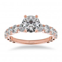Graduated Diamond Engagement Ring 14k Rose Gold (1.00ct)