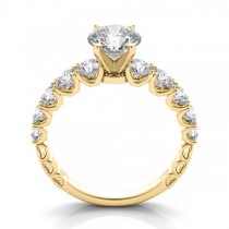 Graduated Diamond Engagement Ring 14k Yellow Gold (1.00ct)