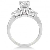 Three Stone Pear Shaped Lab Diamond Engagement Ring 14k White Gold (0.50ct)