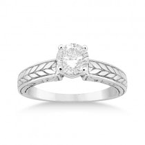 Vintage Solitaire Engagement Ring Setting Platinum