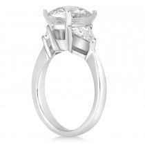 Diamond Trilliant Three Stone Engagement Ring 18k White Gold (0.70ct)