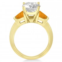 Citrine Three Stone Trilliant Engagement Ring 18k Yellow Gold (0.70ct)
