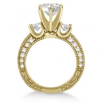 Vintage Three-Stone Diamond Engagement Ring 18k Yellow Gold (1.00ct)