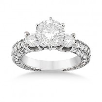 Vintage Three-Stone Diamond Engagement Ring Platinum (1.00ct)
