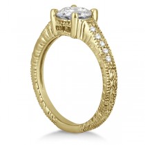 Antique Diamond Vintage Engagement Ring Setting 18k Yellow Gold (0.20ct)