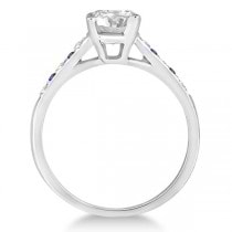 Cathedral Tanzanite & Diamond Engagement Ring Platinum (0.20ct)
