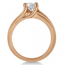 Unique Channel Set Diamond Engagement Ring 14k Rose Gold (0.80ct)