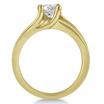 Unique Channel Set Diamond Engagement Ring 18K White Gold (0.80ct)