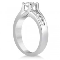 Unique Channel Set Diamond Engagement Ring in Platinum (0.80ct)