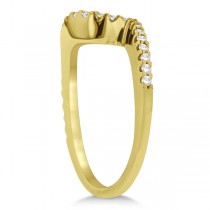 Tension Set Lab Diamond Engagement Ring & Band Bridal Set 14K Yellow Gold
