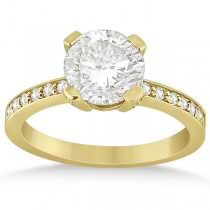 Eternity Diamond Side Stone Engagement Ring 14k Yellow Gold (0.45ct)