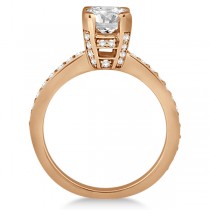 Eternity Diamond Side Stone Engagement Ring 18k Rose Gold (0.45ct)
