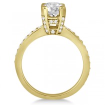 Eternity Diamond Side Stone Engagement Ring 18k Yellow Gold (0.45ct)