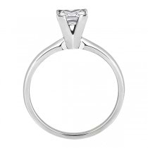Palladium Solitaire Engagement Ring Princess Cut Diamond Setting