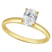Four-Prong 14k Yellow Gold Solitaire Engagement Ring Setting