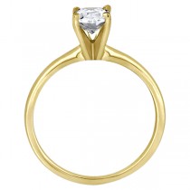 Four-Prong 18k Yellow Gold Solitaire Engagement Ring Setting