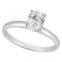 Four-Prong Platinum Solitaire Engagement Ring Setting