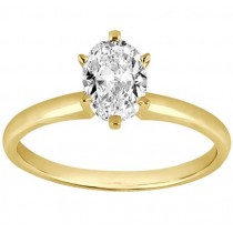 Six-Prong 14k Yellow Gold Engagement Ring Solitaire Setting