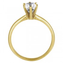 Six-Prong 18k Yellow Gold Engagement Ring Solitaire Setting
