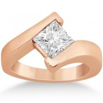 Princess Cut Tension Set Engagement Ring Setting 18k Rose Gold