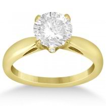 Classic Solitaire Diamond Engagement Ring 18K Yellow Gold (0.26ct)