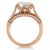 Edwardian Diamond Engagement Ring Setting 14K Rose Gold (0.35ct)
