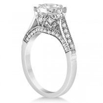 Edwardian Diamond Engagement Ring Setting 18k White Gold (0.35ct)