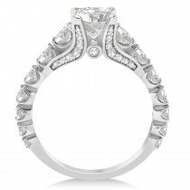 Round Graduating Diamond Engagement Ring Platinum 2.13ct