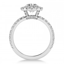 Diamond Halo Engagement Ring Platinum (0.90ct)