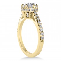 Diamond Sidestones Engagement Ring 14k Yellow Gold (0.44ct)