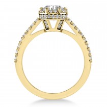 Diamond Sidestones Engagement Ring 18k Yellow Gold (0.44ct)