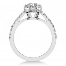 Diamond Sidestones Engagement Ring Palladium (0.44ct)