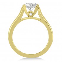 Diamond Semi Bezel Engagement Ring Setting 14k Yellow Gold (0.03ct)