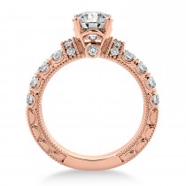 Diamond Vintage Style Engagement Ring 14k Rose Gold (0.52ct)