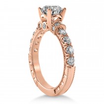 Diamond Vintage Style Engagement Ring 18k Rose Gold (0.52ct)