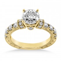 Diamond Vintage Style Engagement Ring 18k Yellow Gold (0.52ct)