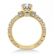 Diamond Vintage Style Engagement Ring 18k Yellow Gold (0.52ct)