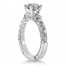 Diamond Vintage Style Engagement Ring Palladium (0.52ct)