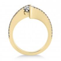 Diamond Bypass Tension Set Engagement Ring 14k Yellow Gold (0.28ct)
