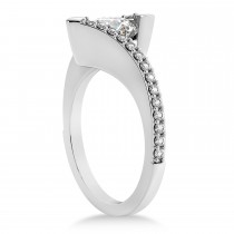 Diamond Bypass Tension Set Engagement Ring Platinum (0.28ct)
